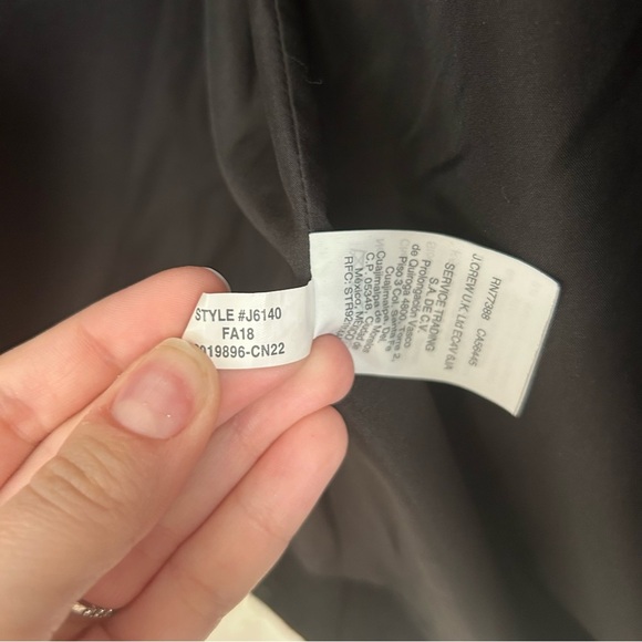 J Crew Factory Wool Blend Pea Coat Black - Picture 6 of 7